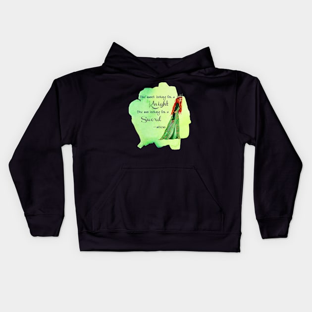 Sword not Knight Kids Hoodie by Danipost